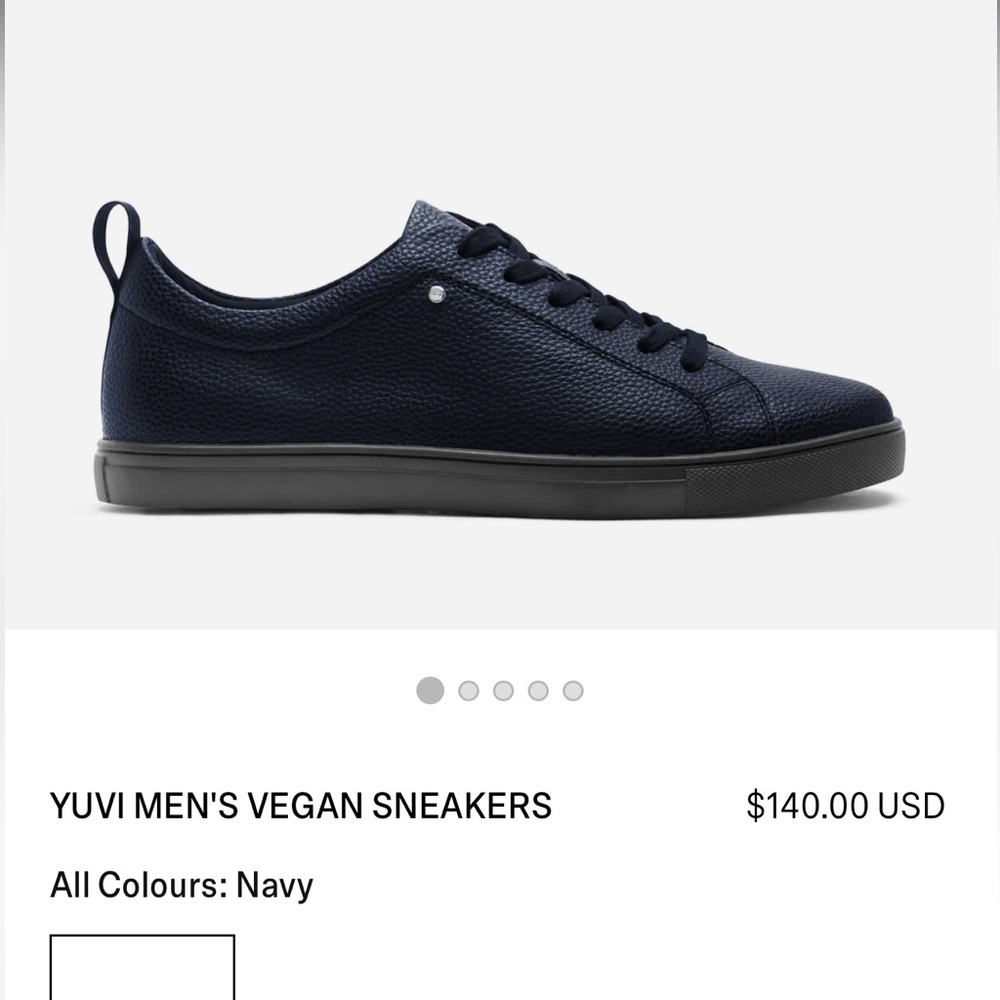 Men’s Sneaker Color Navy, Lace Up Size US: 11. Vegan Leather, Matt & Nat